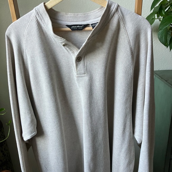 EDDIE BAUER Crewneck Button Pullover Sweatshirt Size XL - Picture 4 of 6